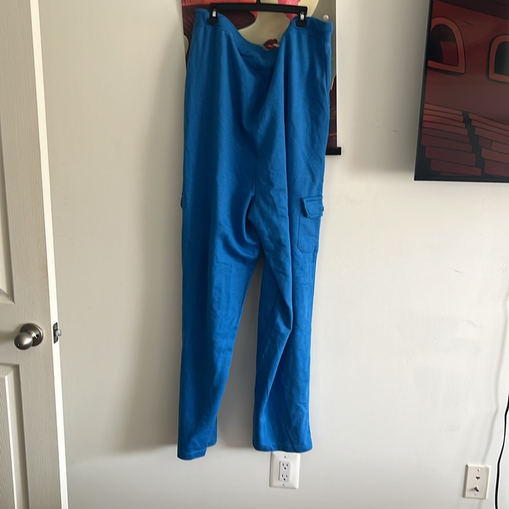 Woman within, blue sweatpants, Size: 1X (22/24) Tall - Picture 2 of 4